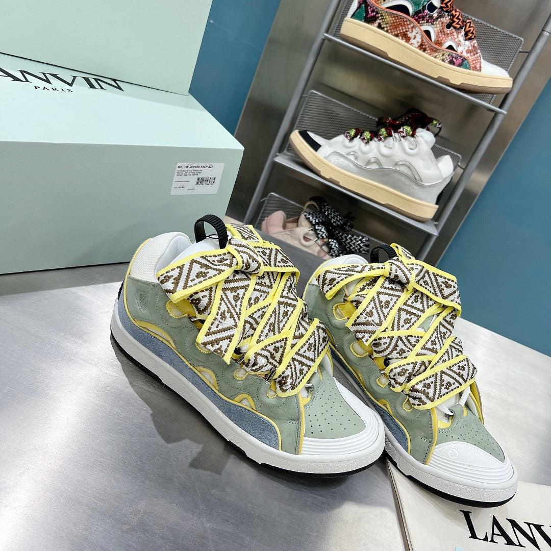 Lanvin Curb - (KHAKI GREEN/YELLOW/WHITE)
