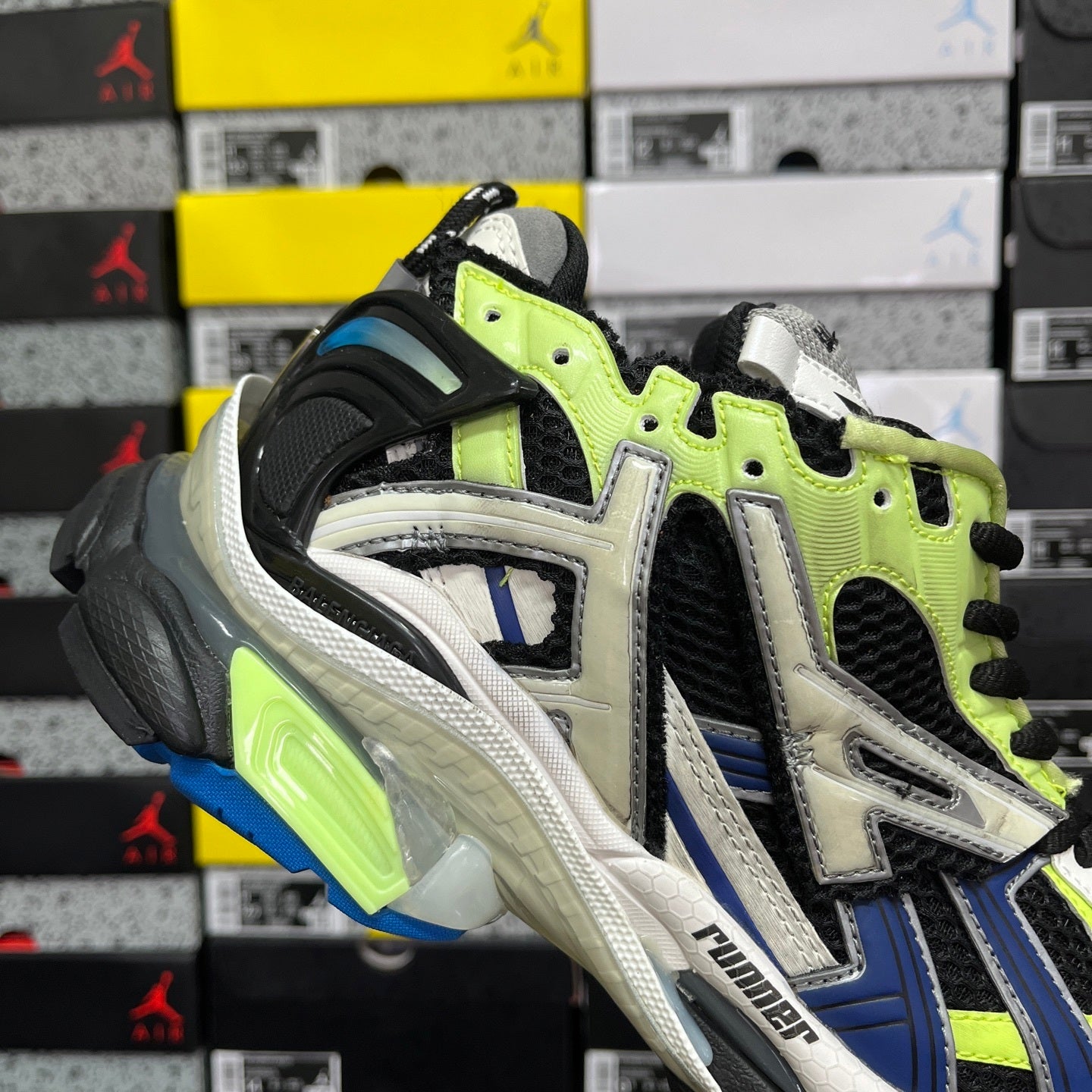 Balenciaga Runner 7.0 - (BLACK GREEN NAVY)