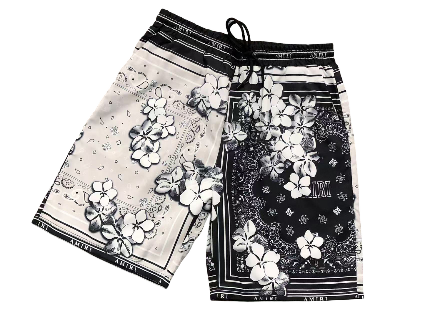 AMIRI Dead Flowers Short Set - (BLACK)