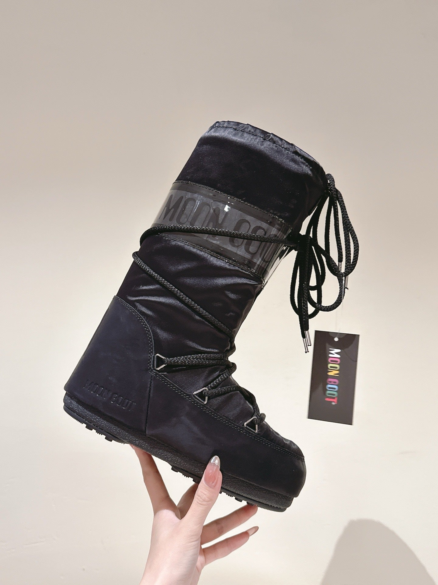 Moon Boot Icon Tall Triple Black