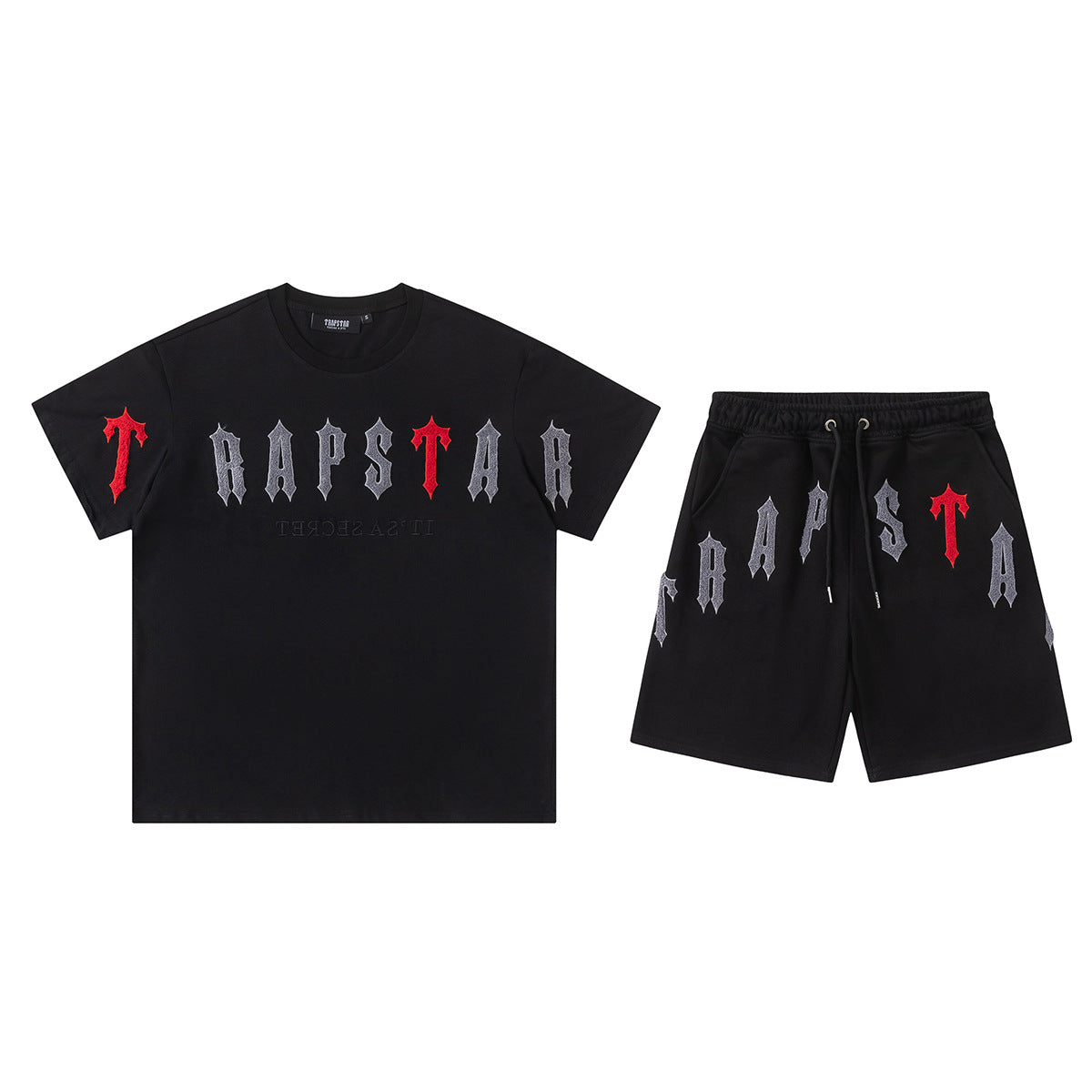 Trapstar Arch Short Set - (BLACK/RED)