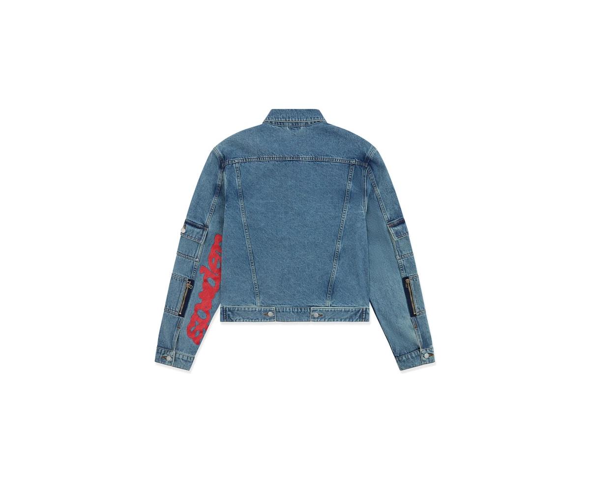 Sp5der V3 Denim Jacket - (ORANGE)