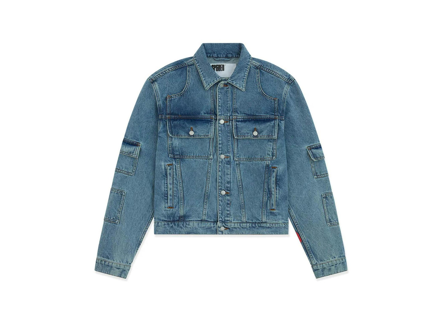 Sp5der V3 Denim Jacket - (ORANGE)
