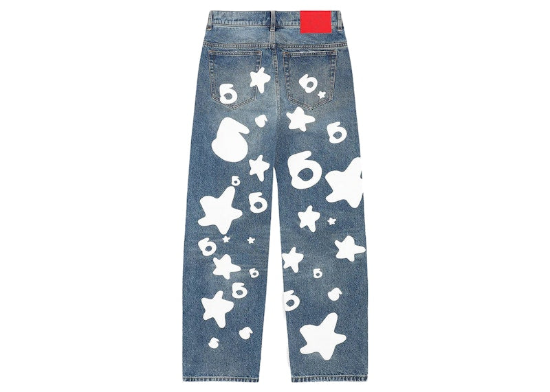 Sp5der Beluga Denim Jeans - (WHITE)