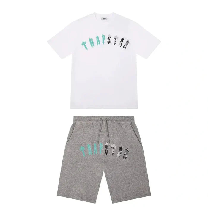 Trapstar Irongate Arch Short Set - (GREY/SEA BLUE)