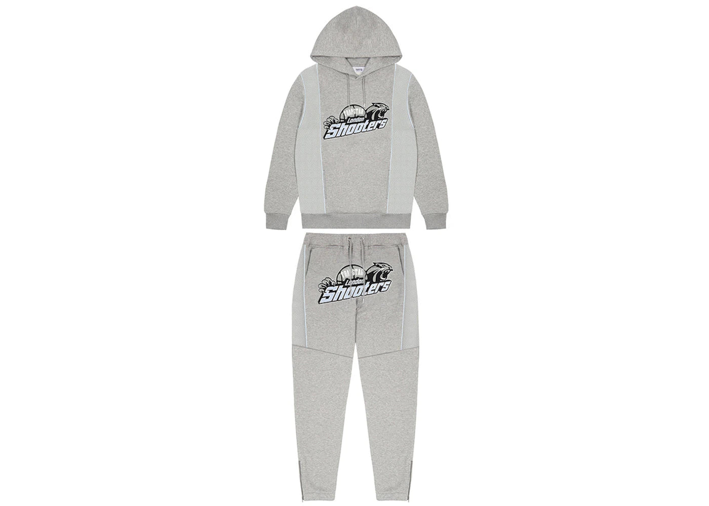 Trapstar Shooters Technical Hoodie Tracksuit - (GREY/BLUE)