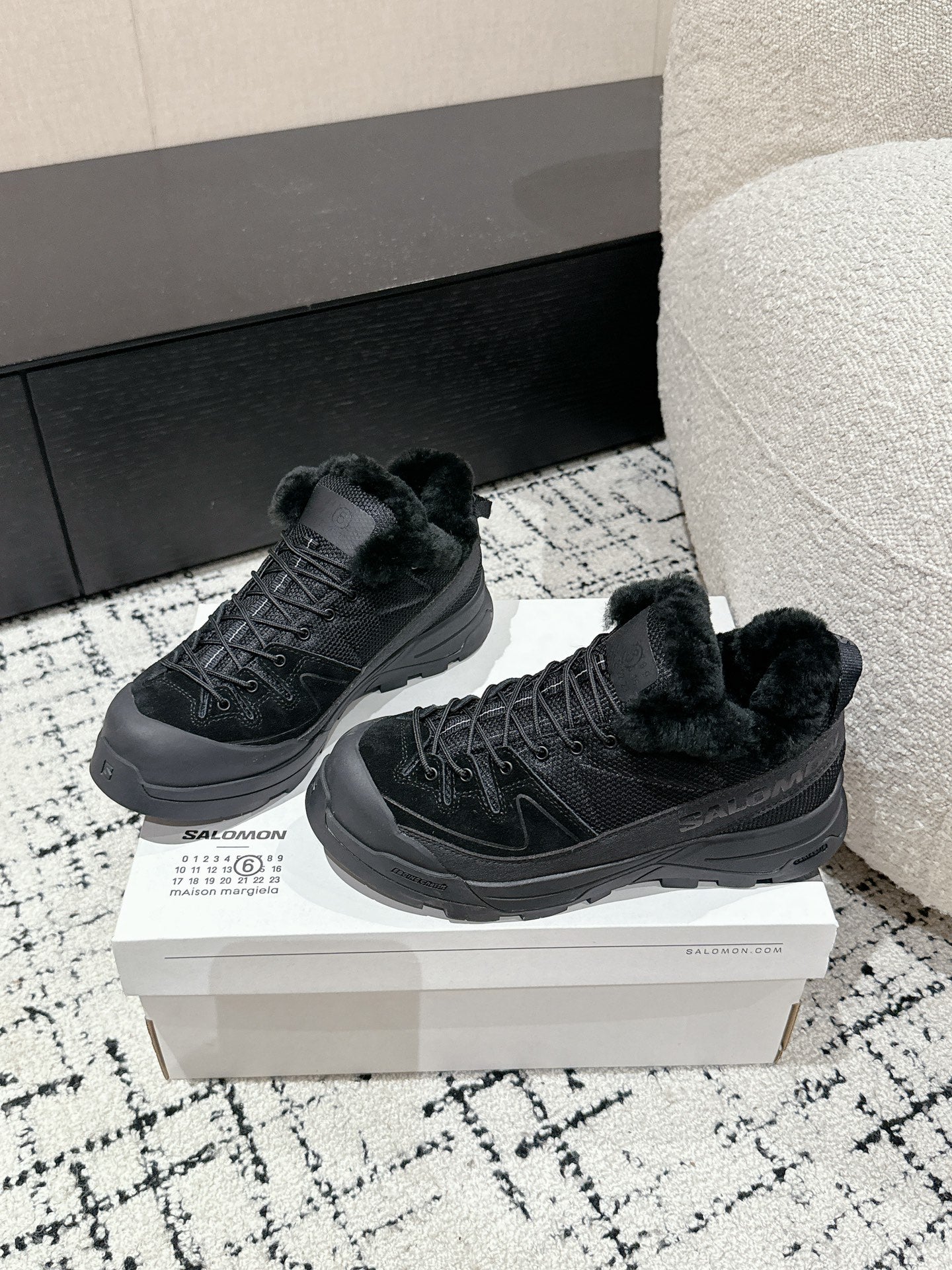 Salomon x Maison Margiela Cross Low Shearling Black
