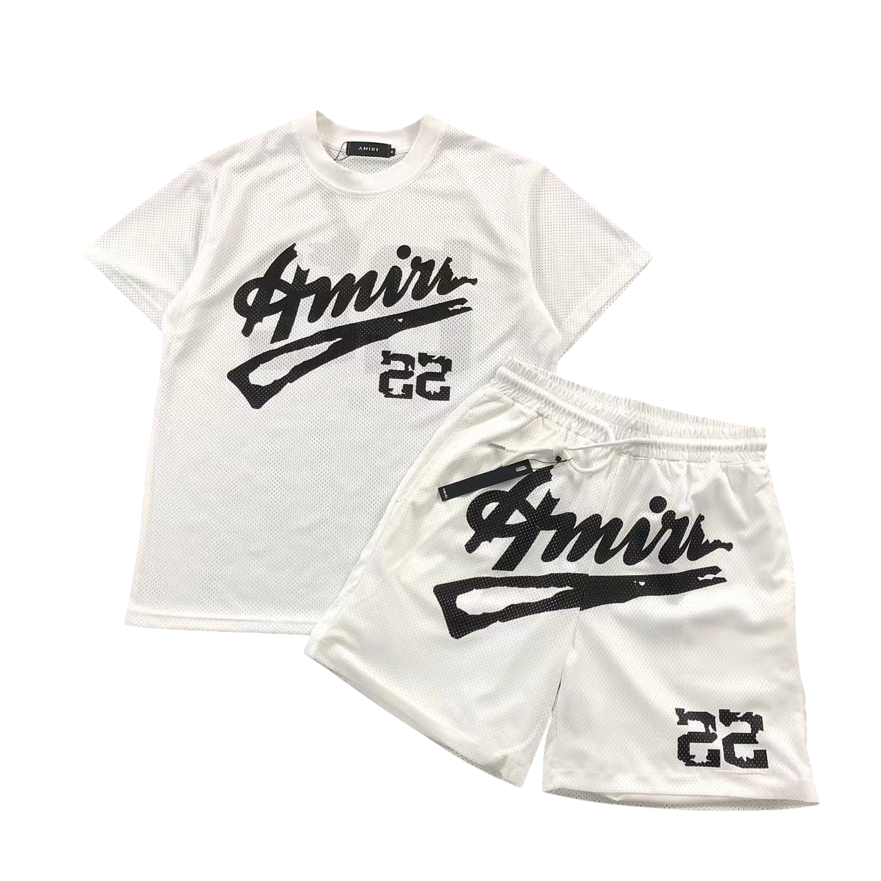 AMIRI Basketball 22 Short Set - (WHITE)