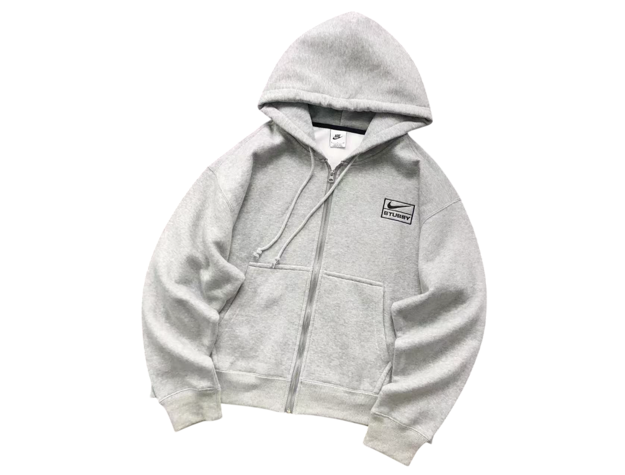 Nike x Stussy Zip Hoodie - (GREY)