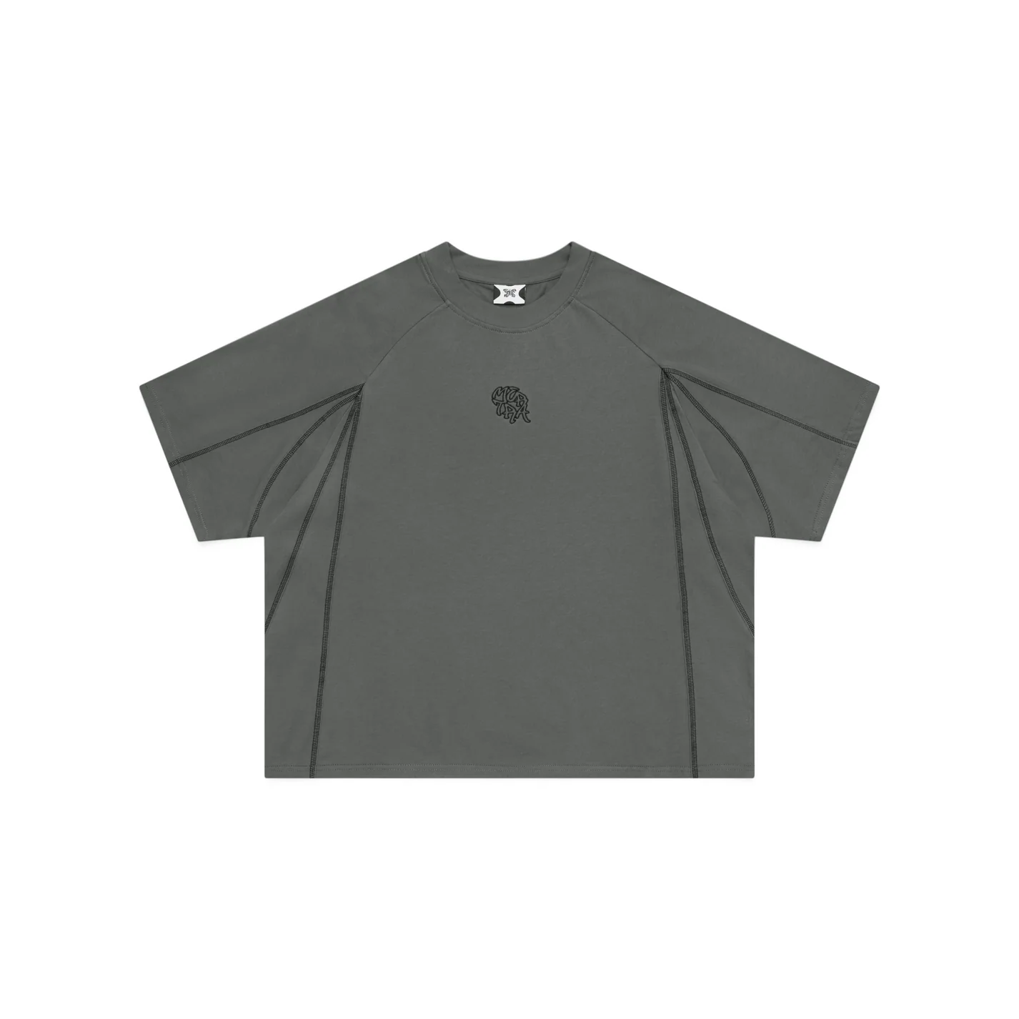 Mertra Cross Point Tee - (CHARCOAL)