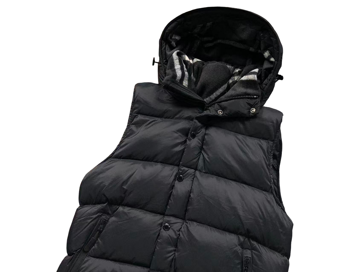 Burberry Detachable Hooded Puffer Jacket - (BLACK)