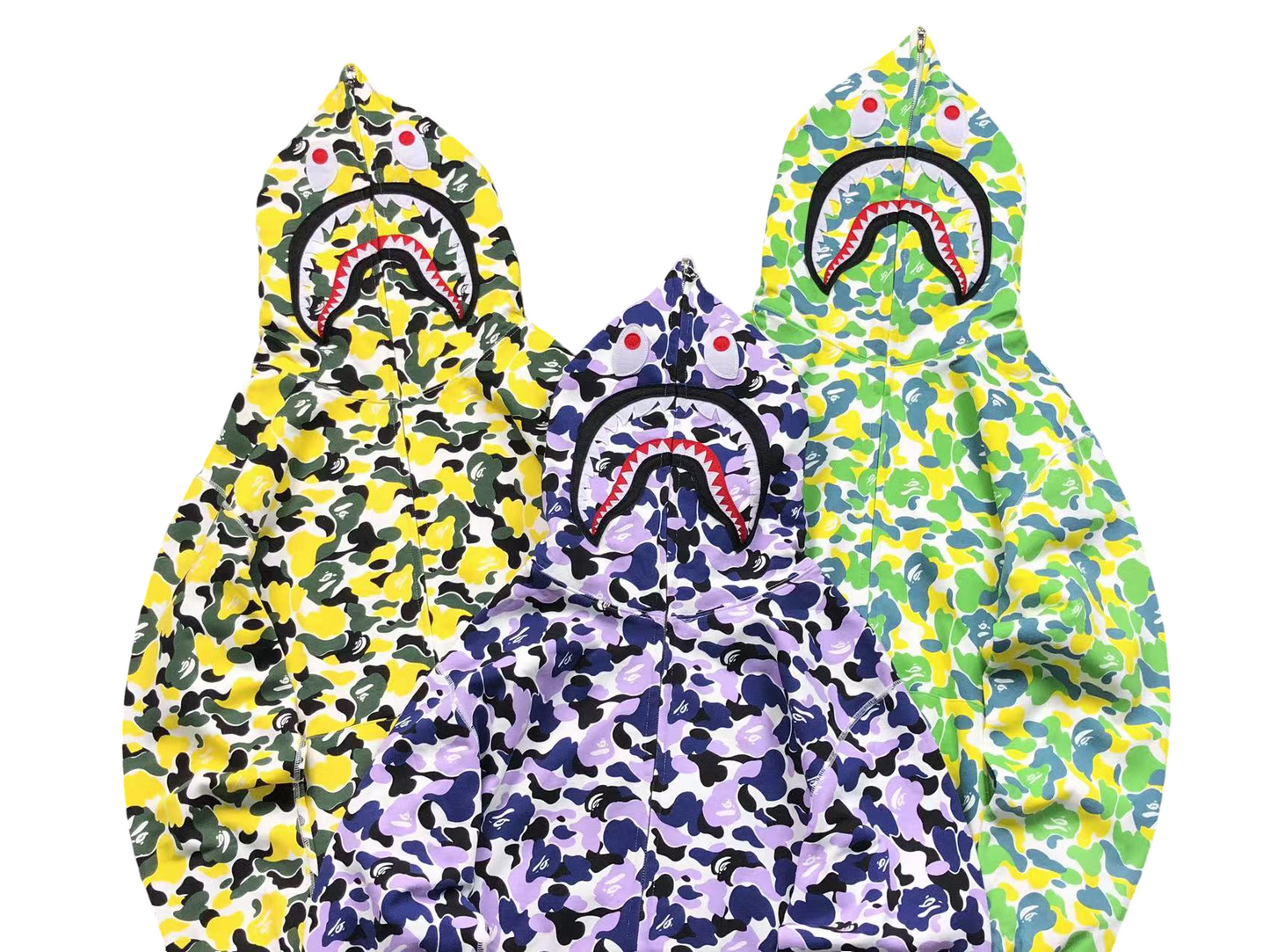 BAPE ABC Camo Shark Full Zip Hoodie Grape