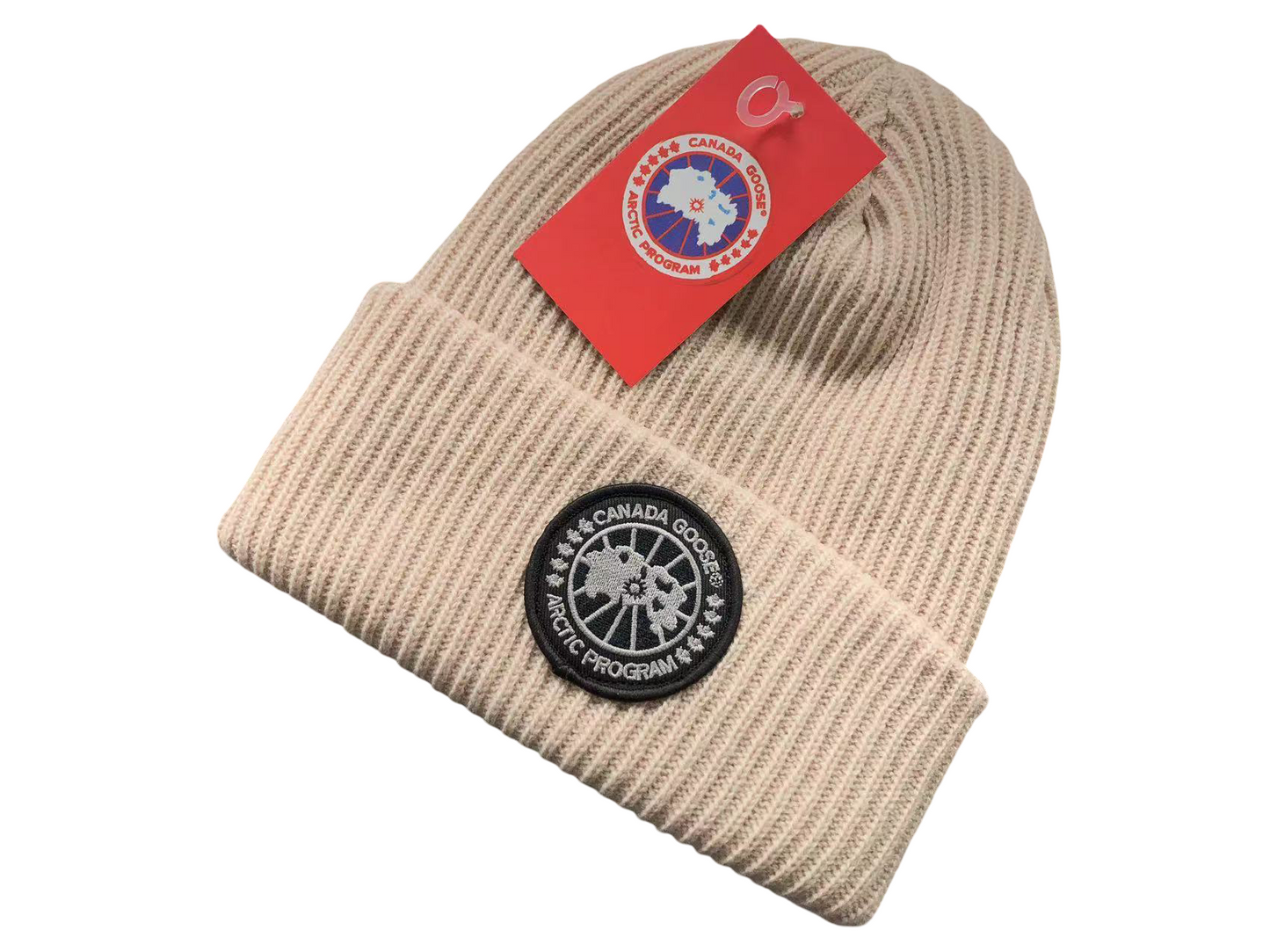 Canada Goose Beanie - (CREAM/BLACK)