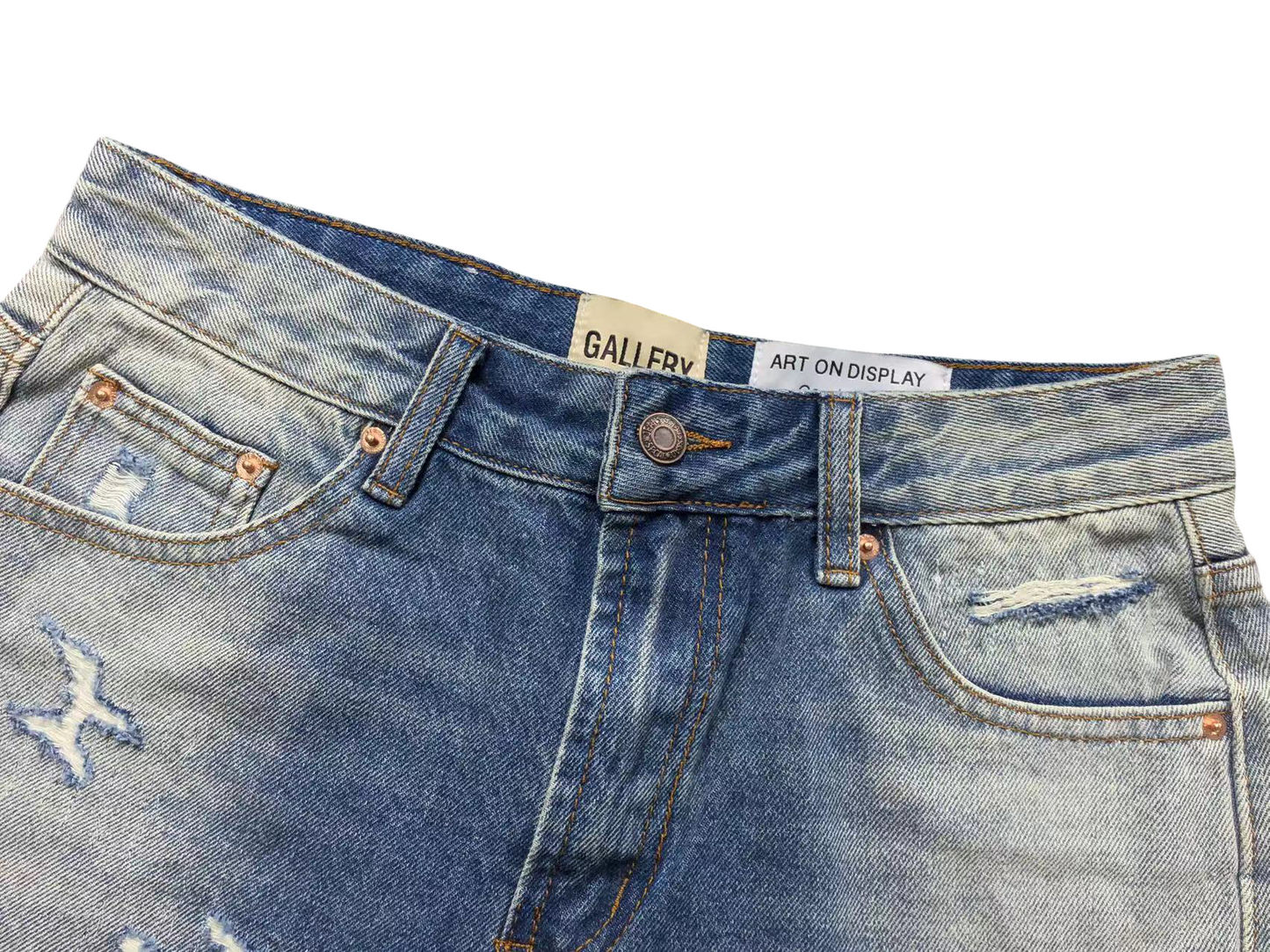 GALLERY DEPT. Ripped Jeans Short - (LIGHT BLUE)