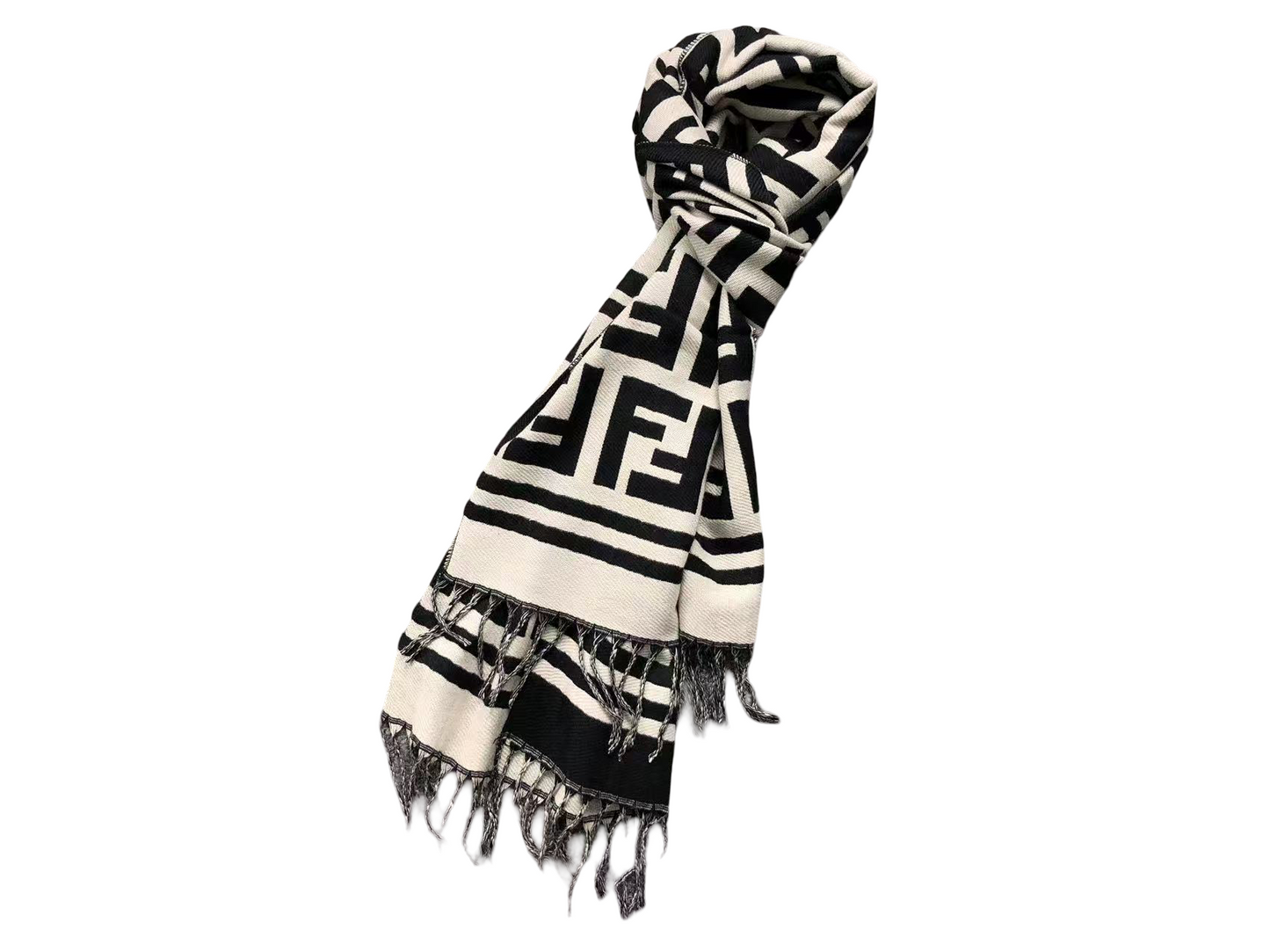 Fendi Monogram Scarves - (BLACK WHITE/CREAM/BROWN/PINK/BLACK BROWN)