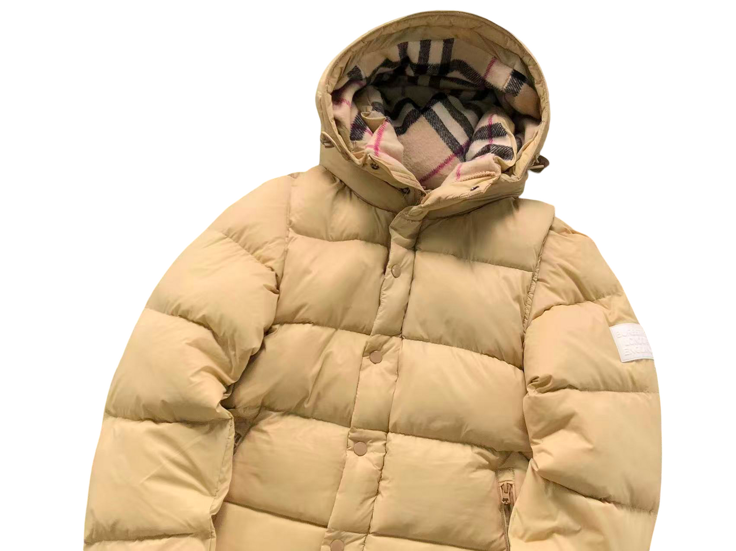 Burberry Detachable Hooded Puffer Jacket - (GOLD)