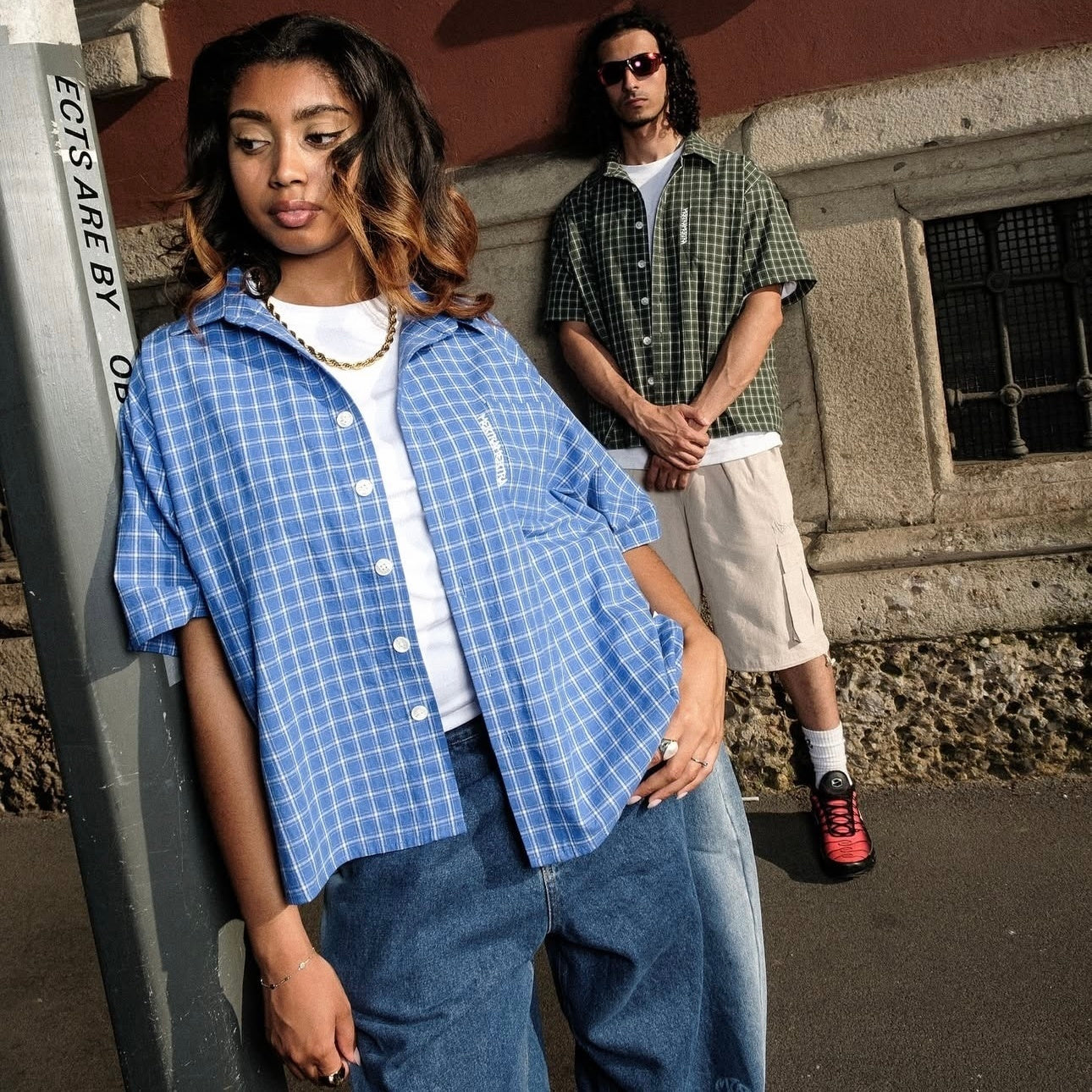 Mertra Plaid Shirt - (LAPIS)
