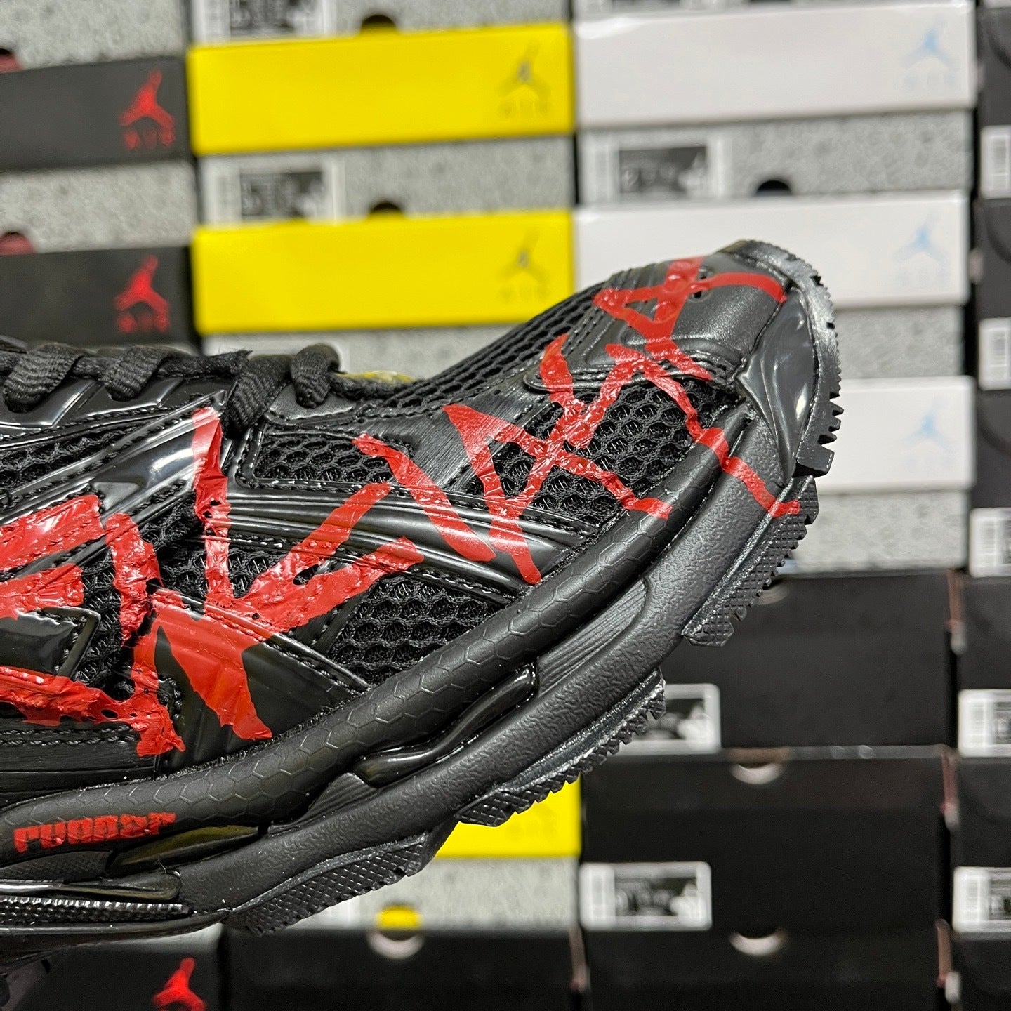 Balenciaga Runner 7.0 Triple Black Graffiti