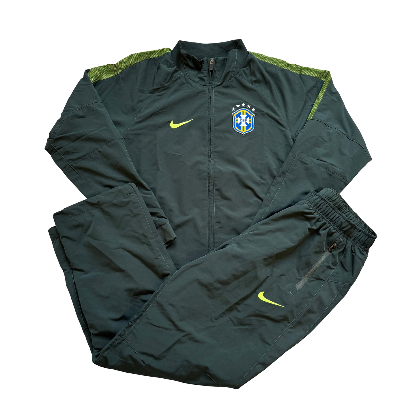 Nike Vintage Brazil Shell Suit Jacket Green