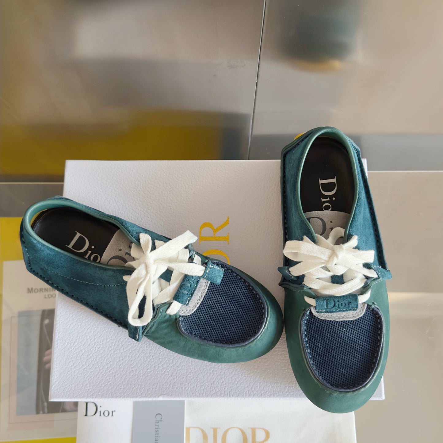 Dior Roadie Low Teal Green Yellow