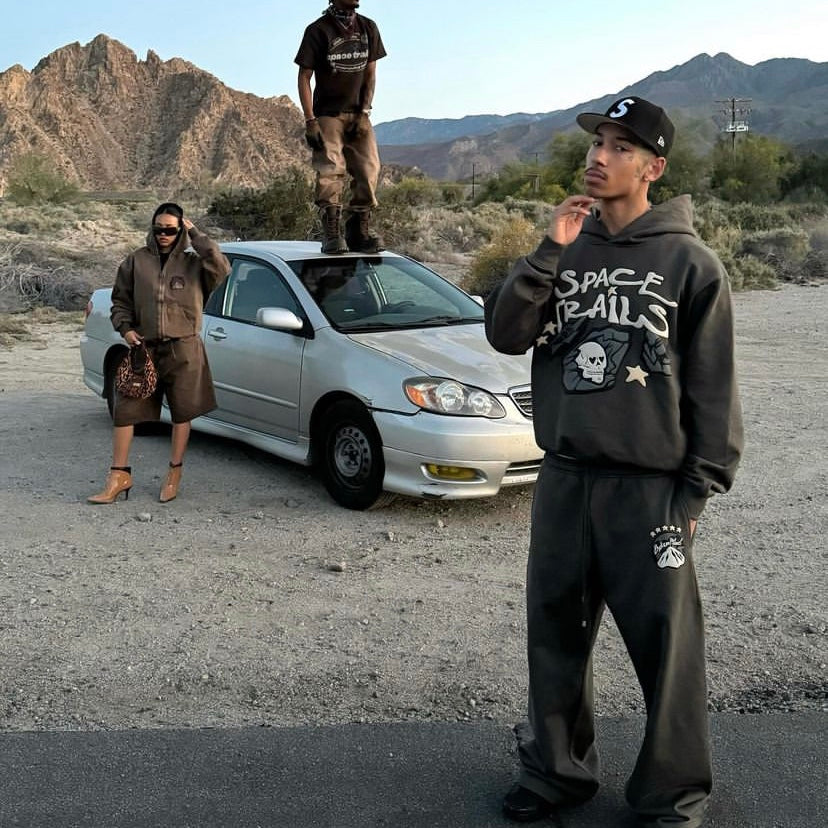 Broken Planet Space Trails Jogging - (SOOT BLACK)