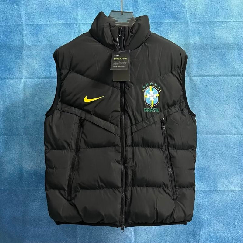 Nike Brazil Puffer Vest Black Yellow