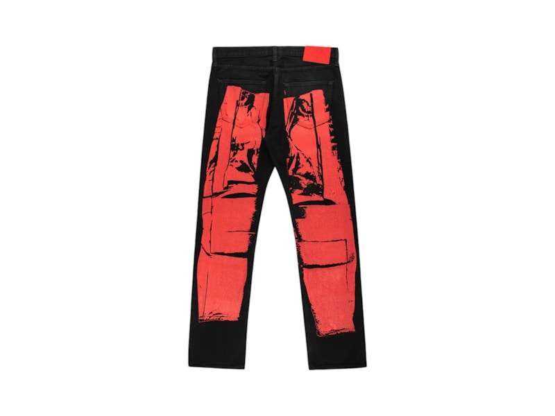 Sp5der Painted Moto Denim Jeans - (BLACK)