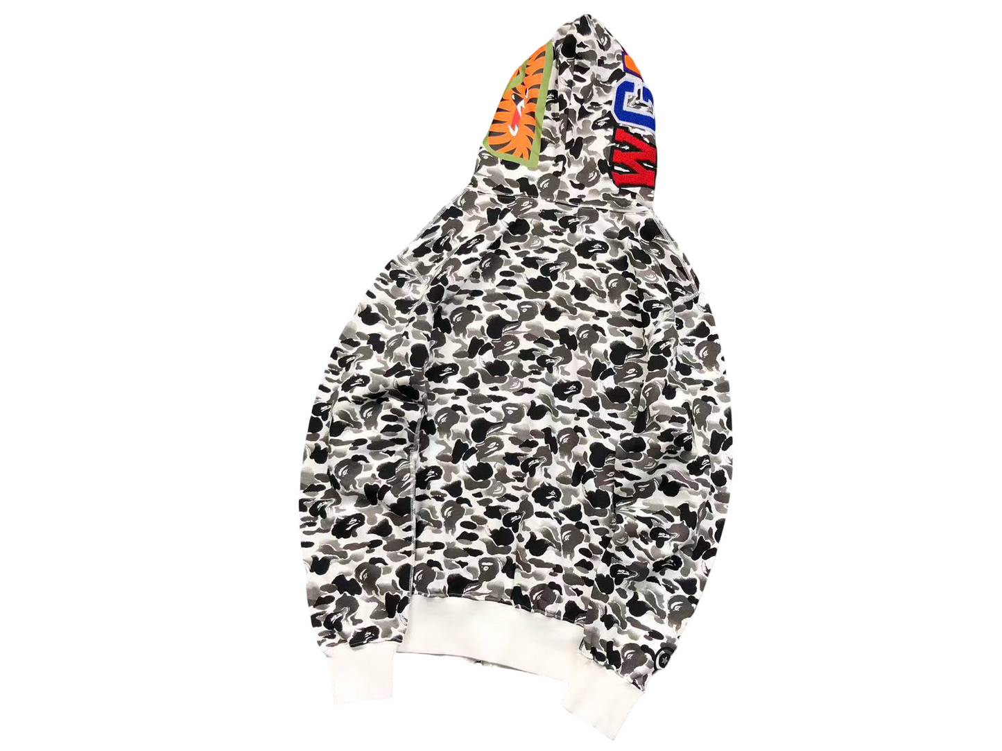 BAPE ABC Camo Shark Full Zip Hoodie - (BLACK/WHITE)