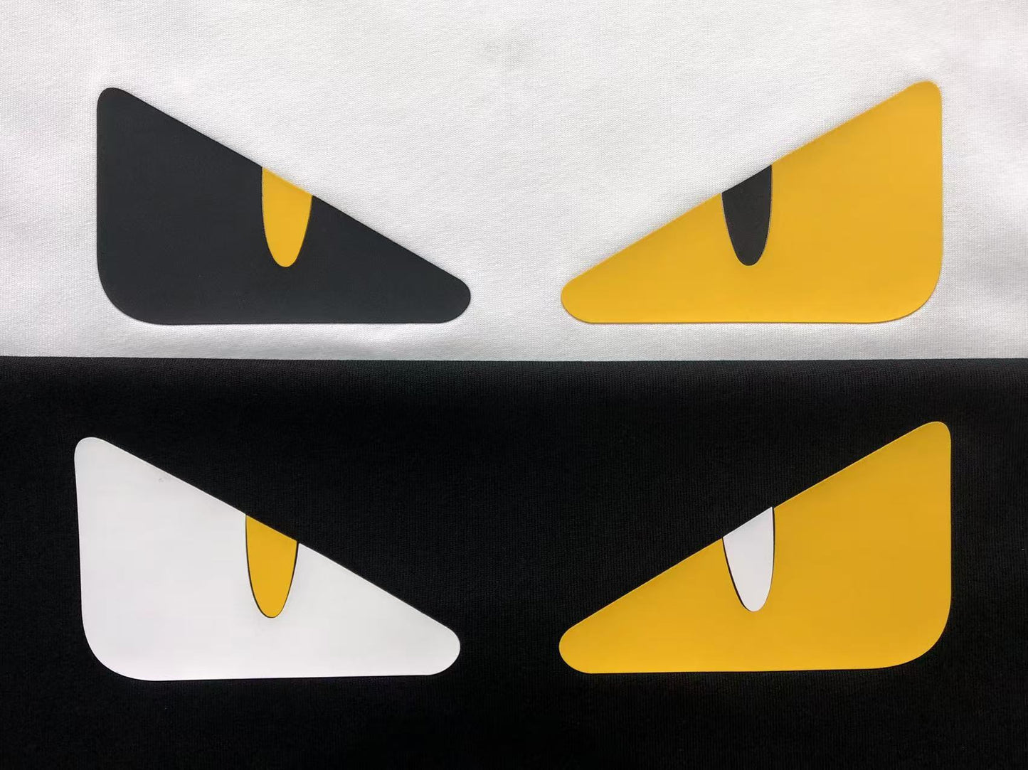 Fendi Bicolor Monster Eyes Tee - (BLACK)