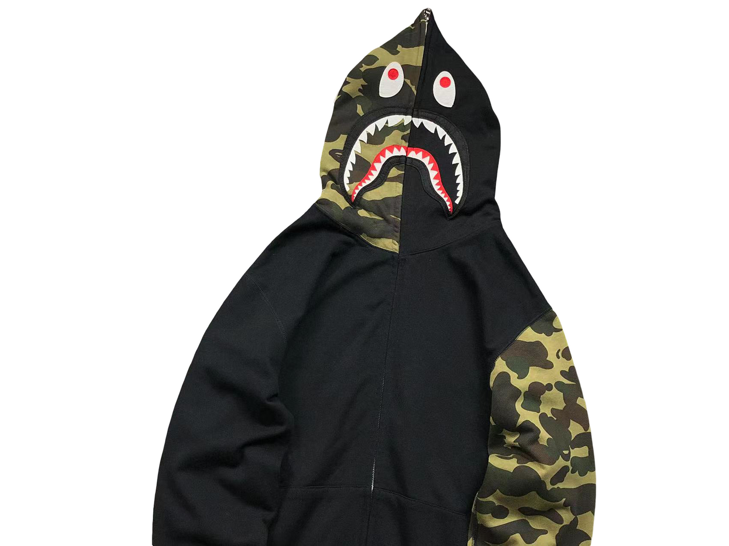 BAPE 1st Camo Shark Full Zip Hoodie - (BLACK)