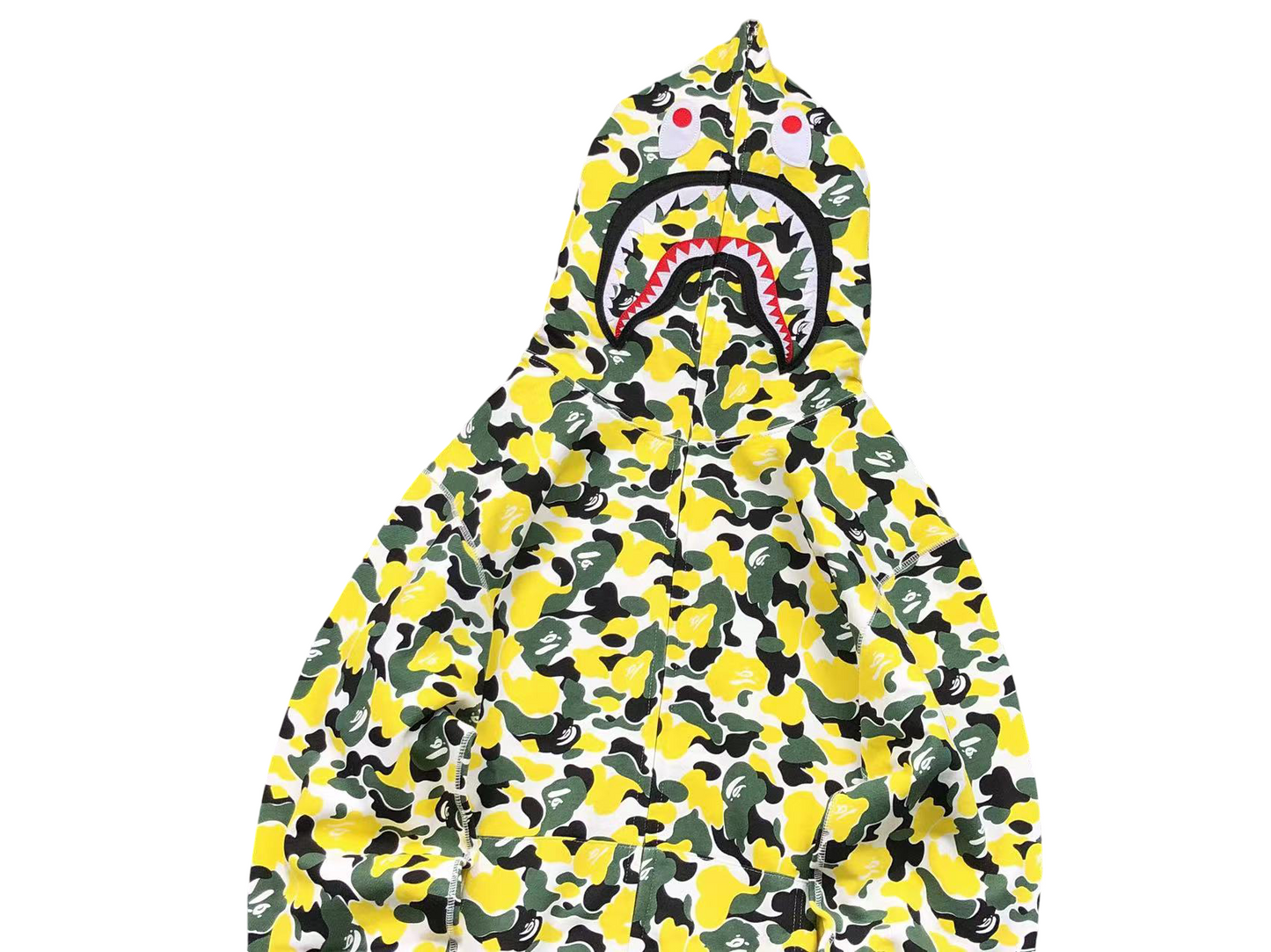 BAPE ABC Camo Shark Full Zip Hoodie - (LEMON YELLOW)