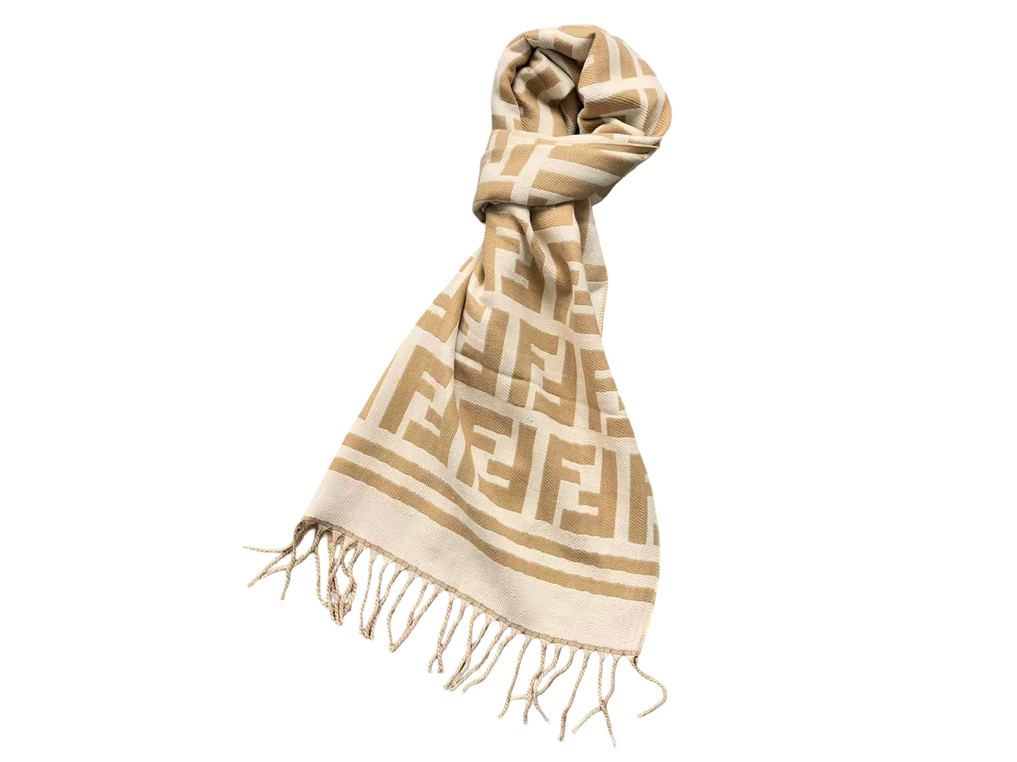 Fendi Monogram Scarves - (BLACK WHITE/CREAM/BROWN/PINK/BLACK BROWN)