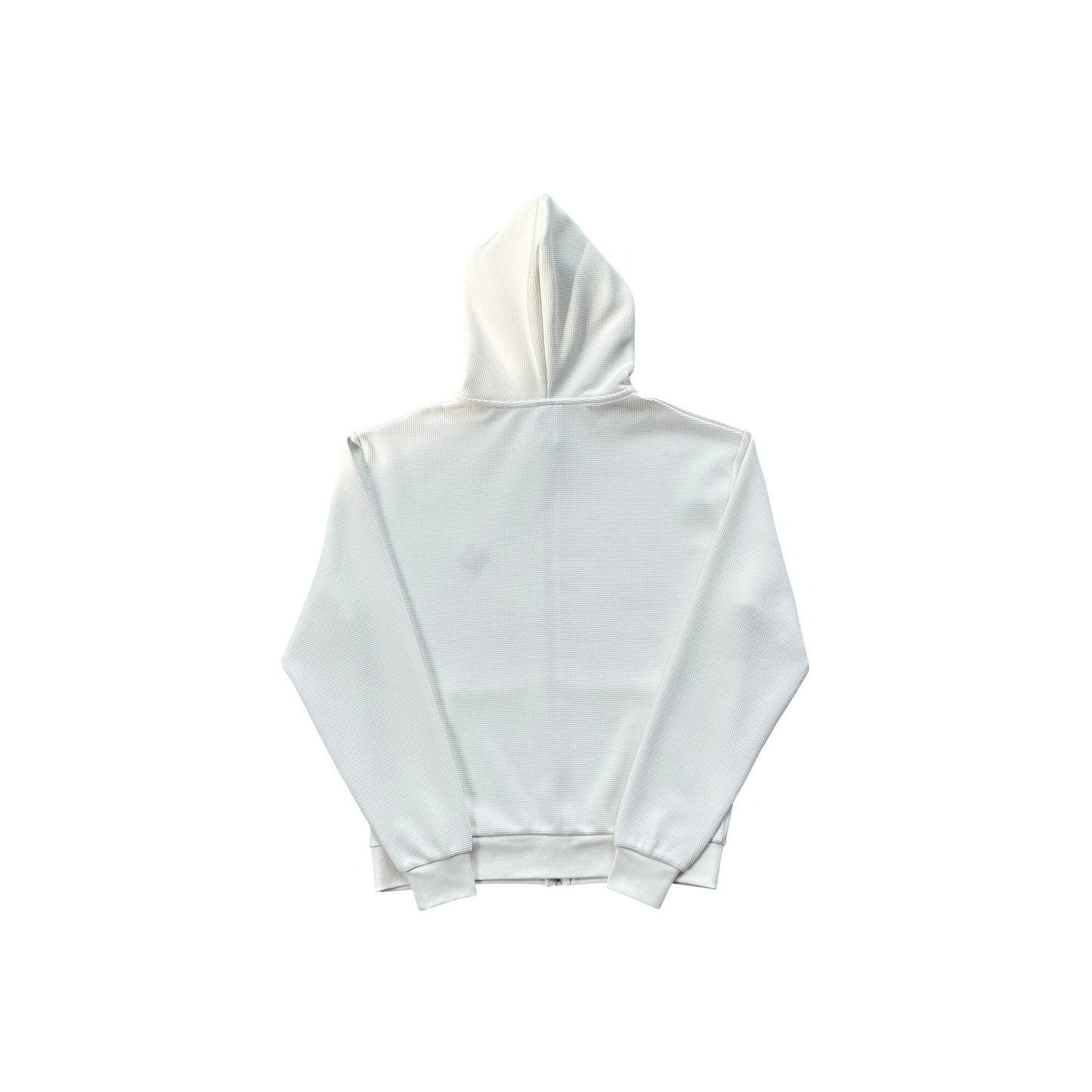99Based Logo Waffle Zip Hoodie - (WHITE)