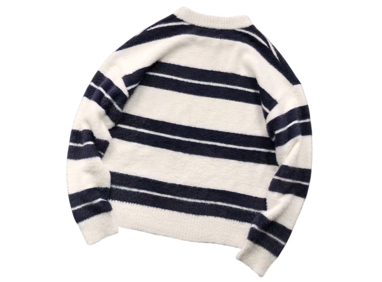 Stussy Knit Crewneck - (NAVY/WHITE)