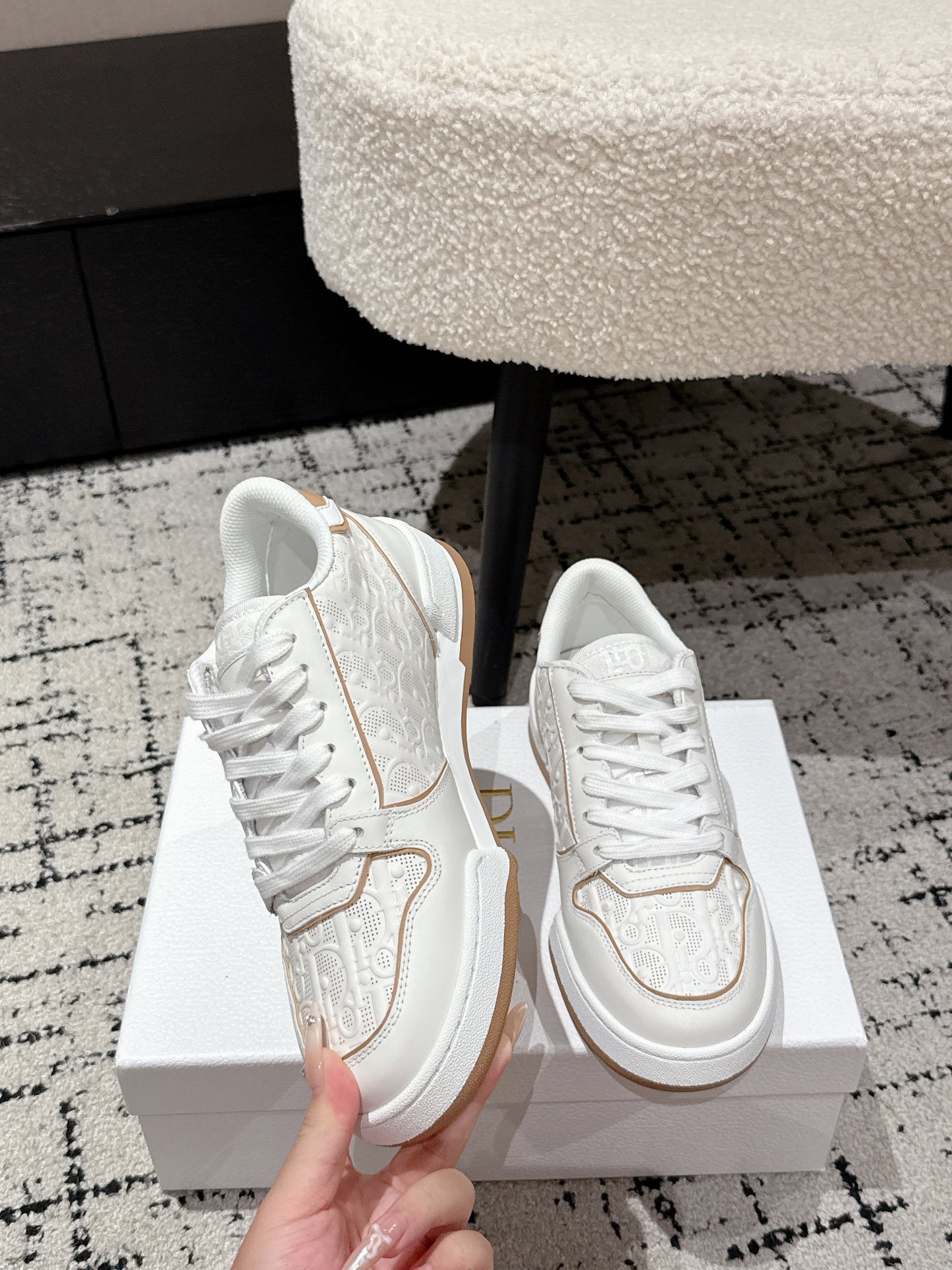 Dior One White Suede