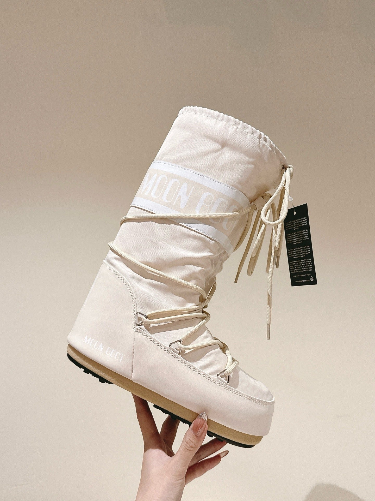 Moon Boot Icon Tall Cream White