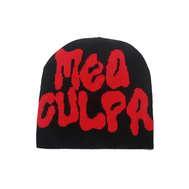 Mea Culpa Beanie - (BLACK/RED)