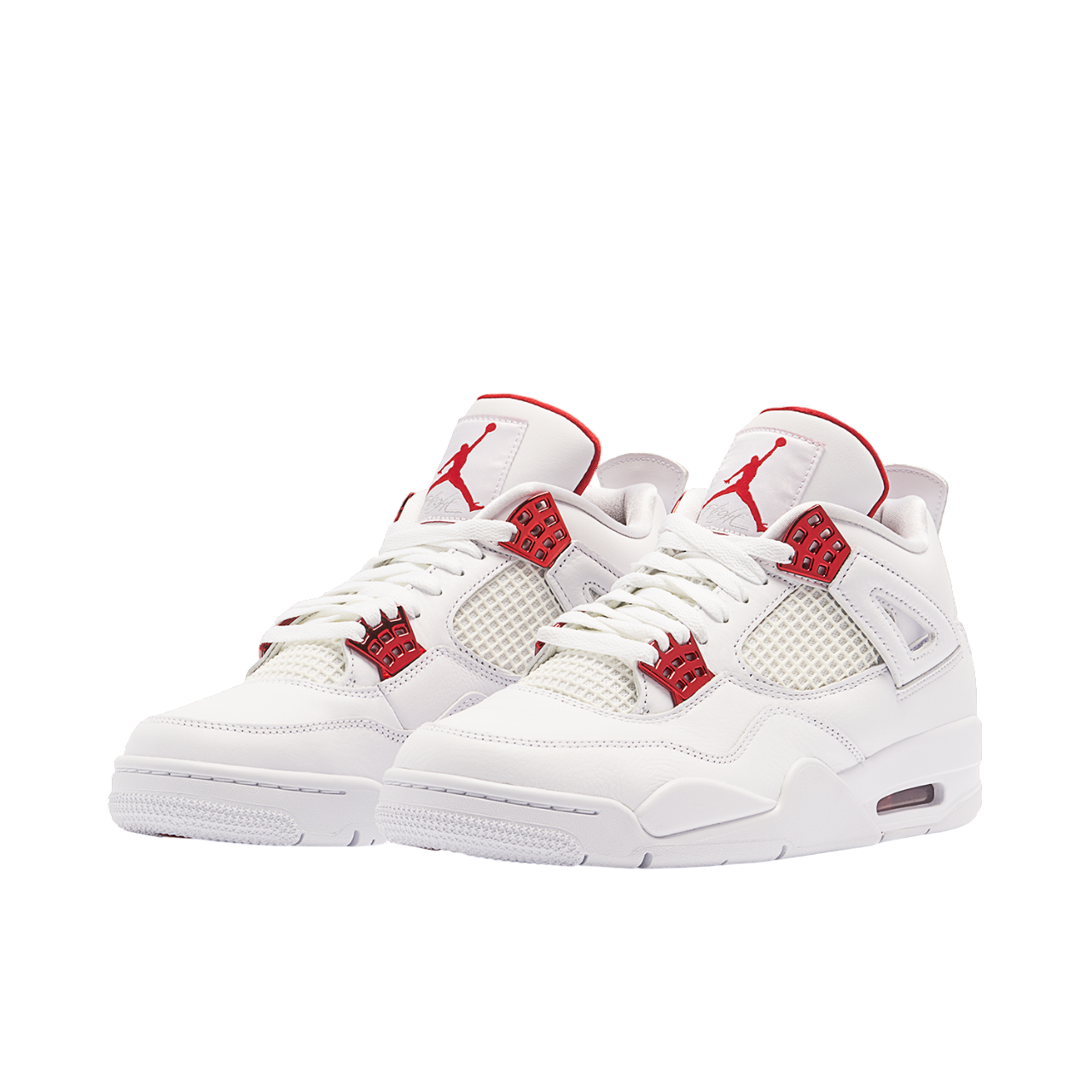 Jordan 4 Retro Metallic White Red