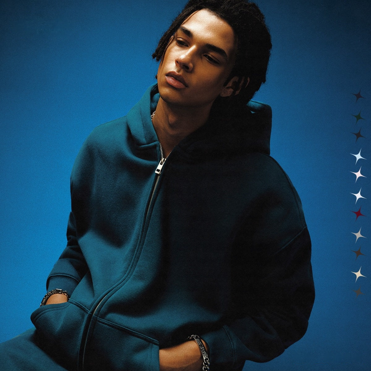 21Dripzz Essential Zip Hoodie - Green