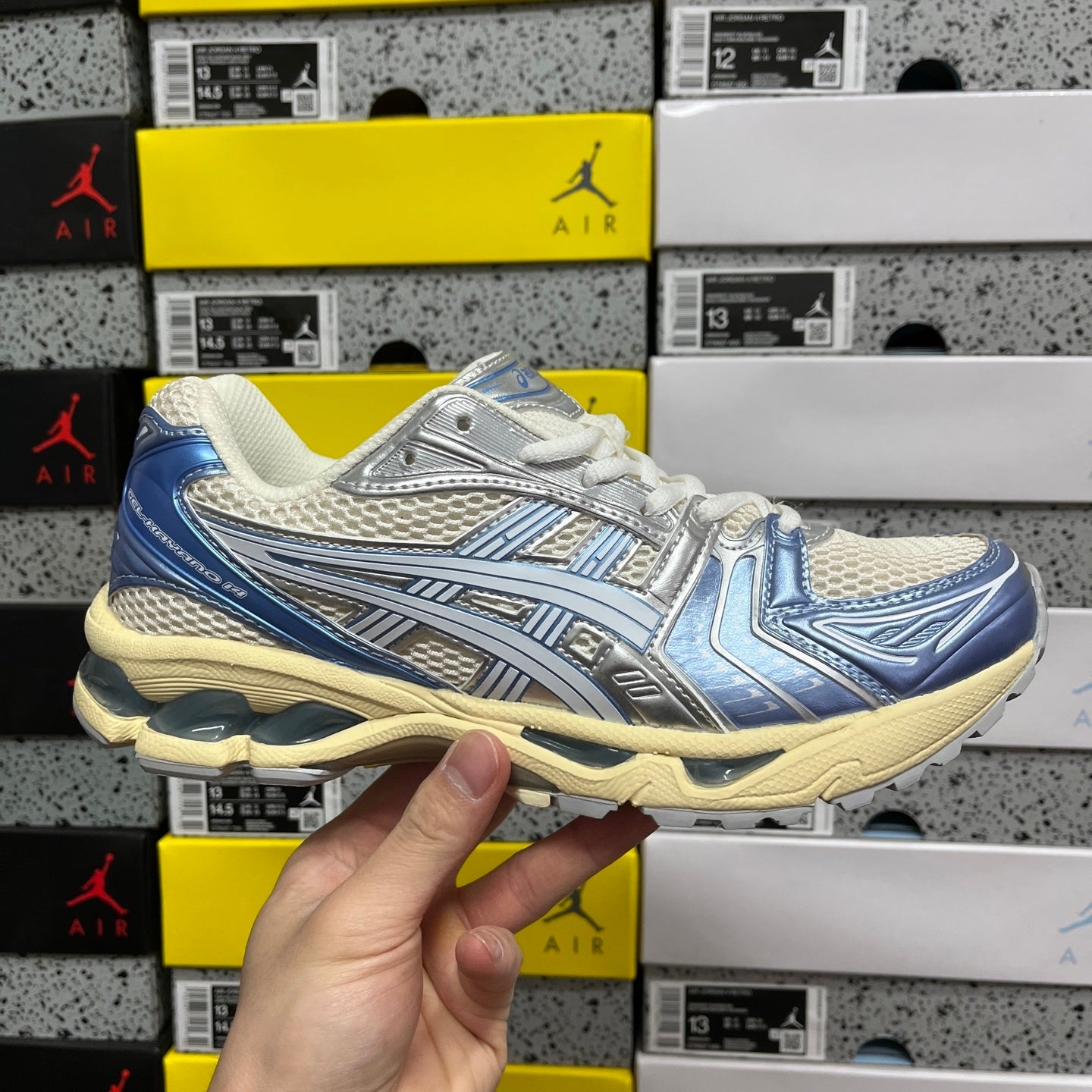 Asics Gel-Kayano 14 Cream Metallic Blue