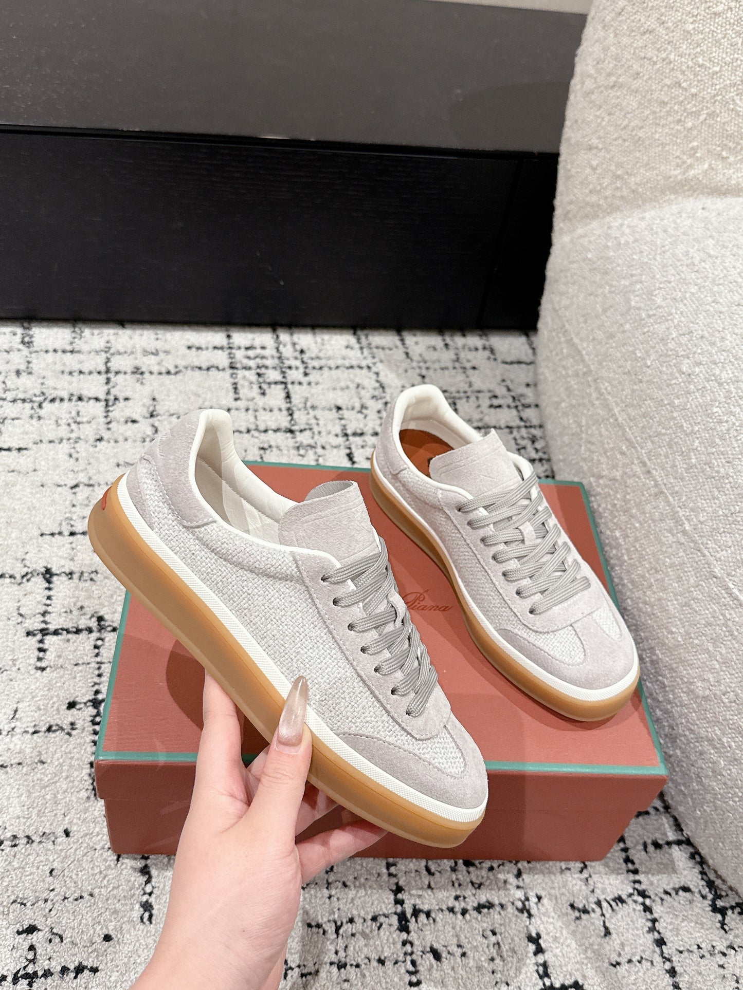 Loro Piana Tennis Walk Denim Light Cream