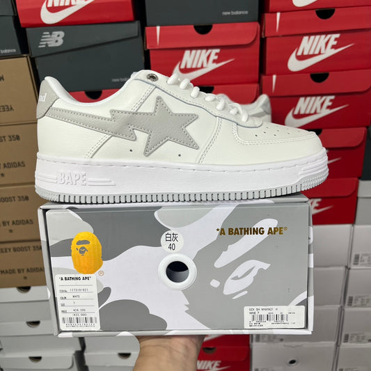 A Bathing Ape Bapesta - (WHITE/GREY)