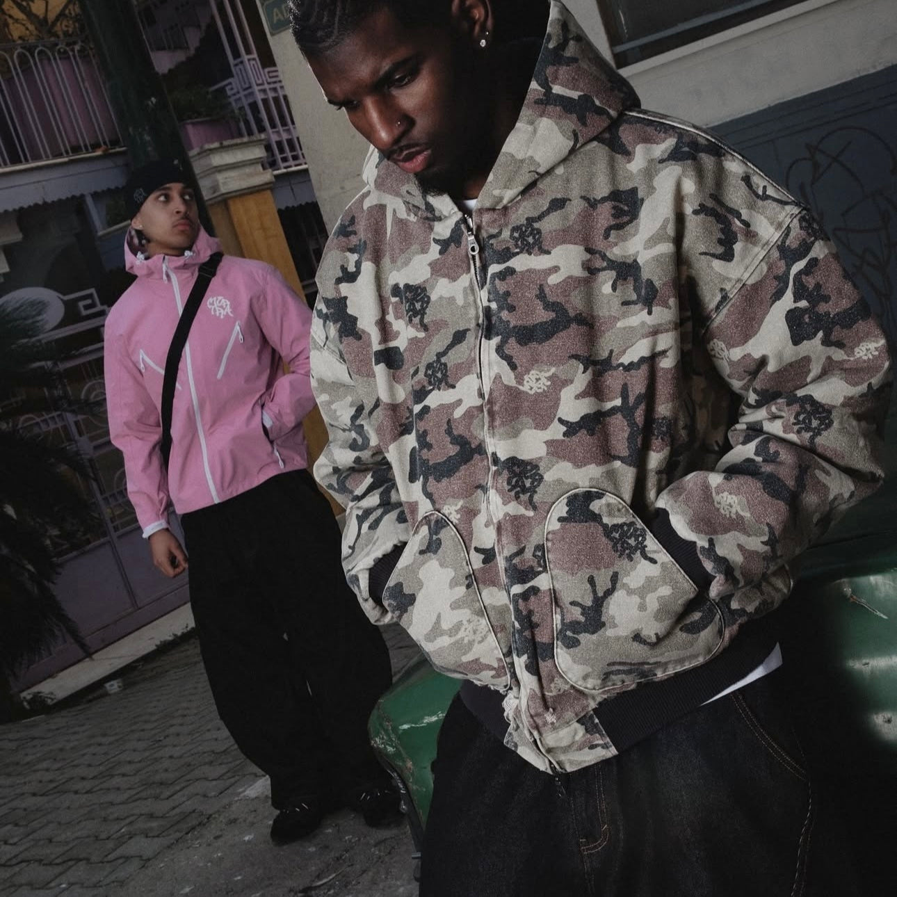 MERTRA Monogram Shell Jacket Pink