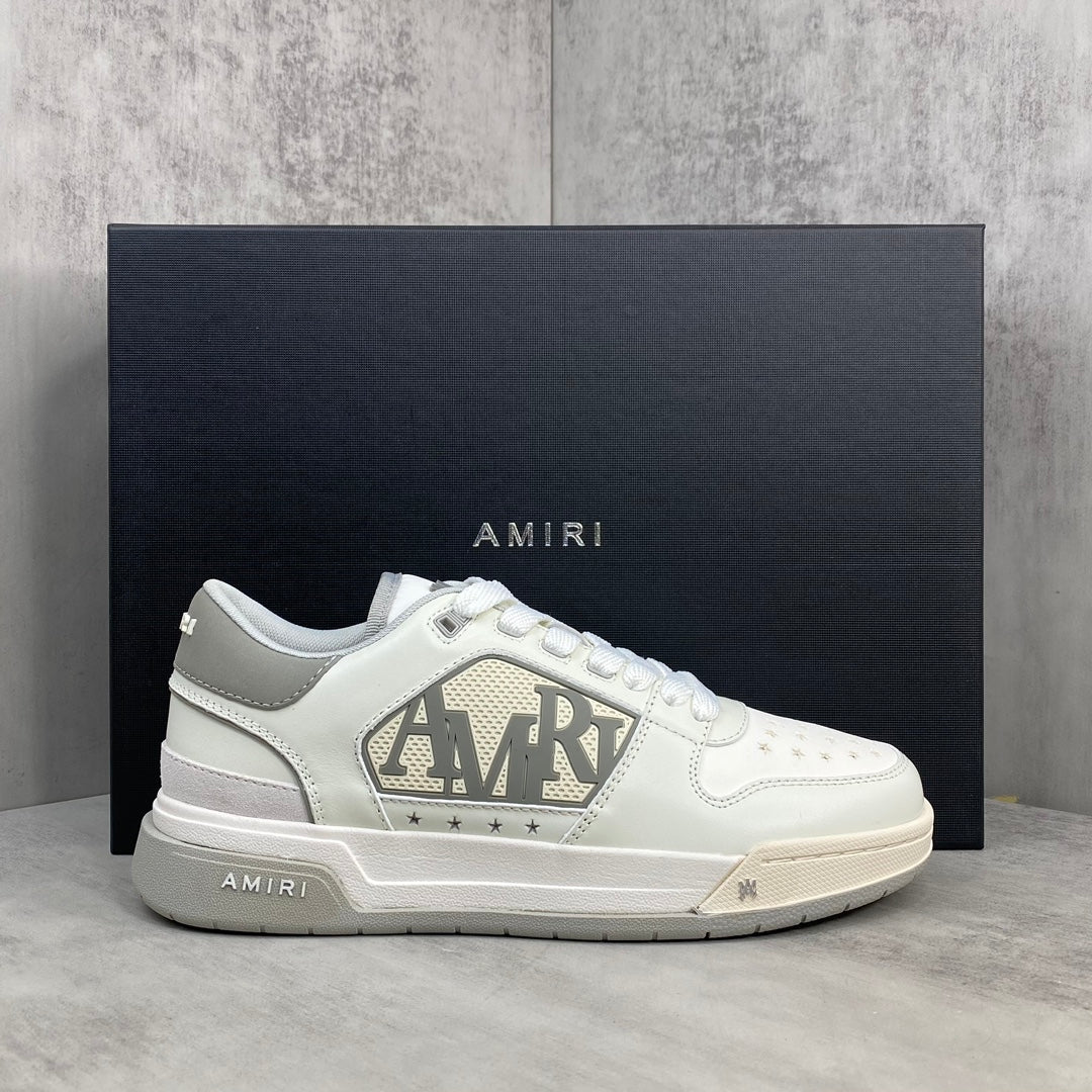 AMIRI Classic Low Grey White