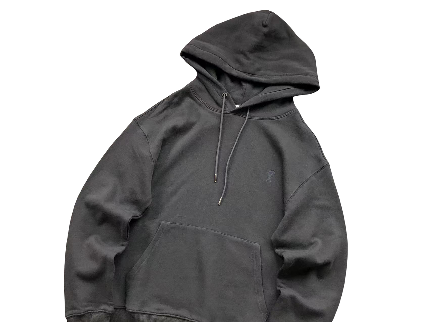 AMI Paris Classic Heart Hoodie - (ANTHRACITE)