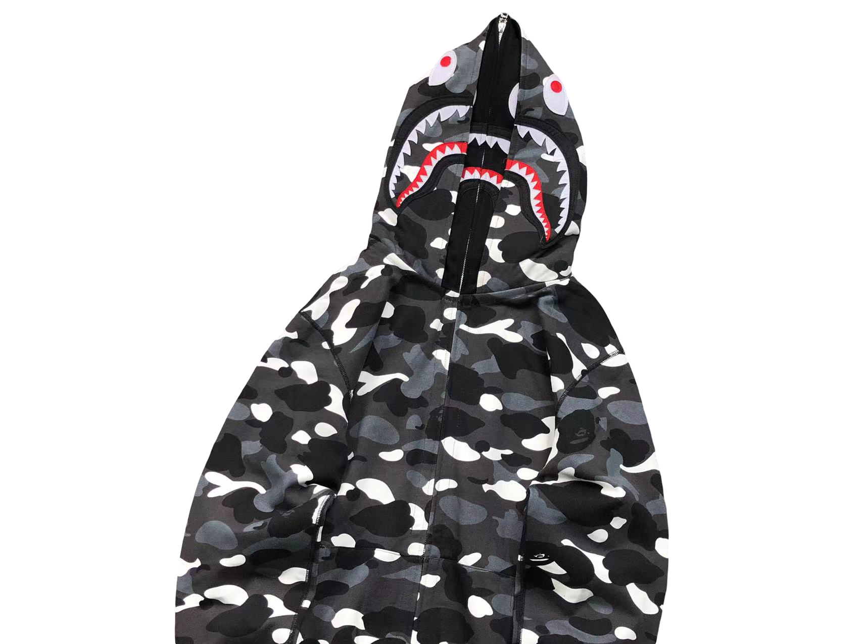 BAPE Space Camo Shark Full Zip Hoodie Black