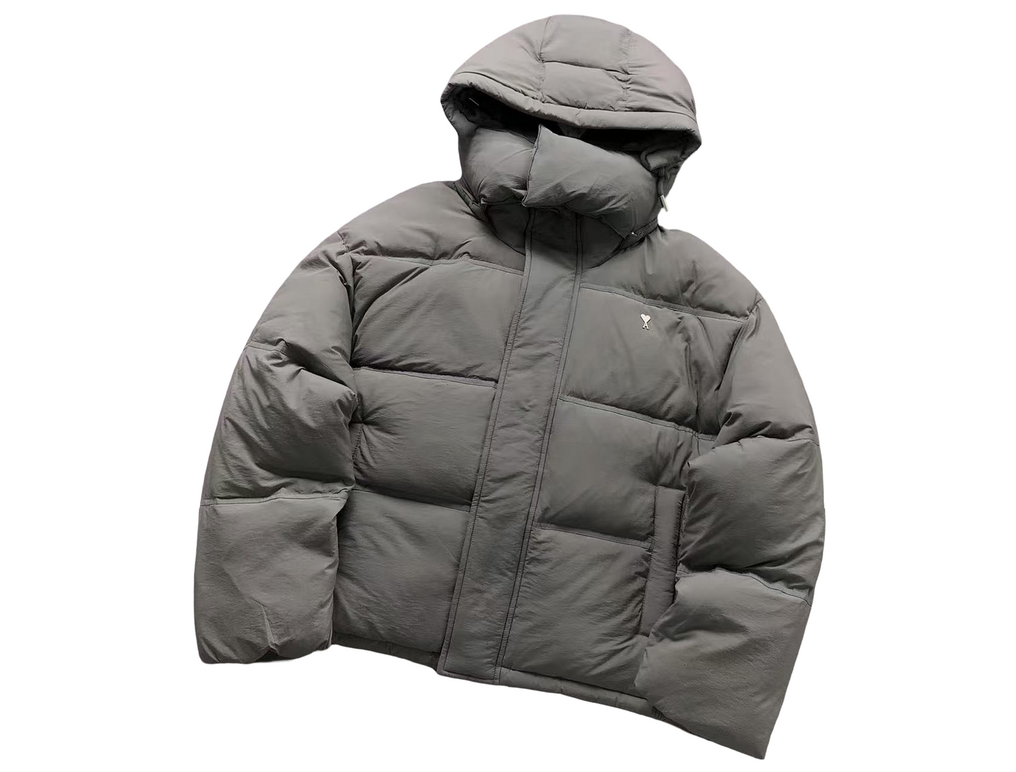 AMI Paris Heart Down Jacket - (GREY)