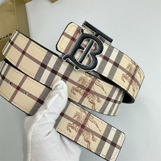 Burberry Vintage TB Belt - (BLACK/SILVER)