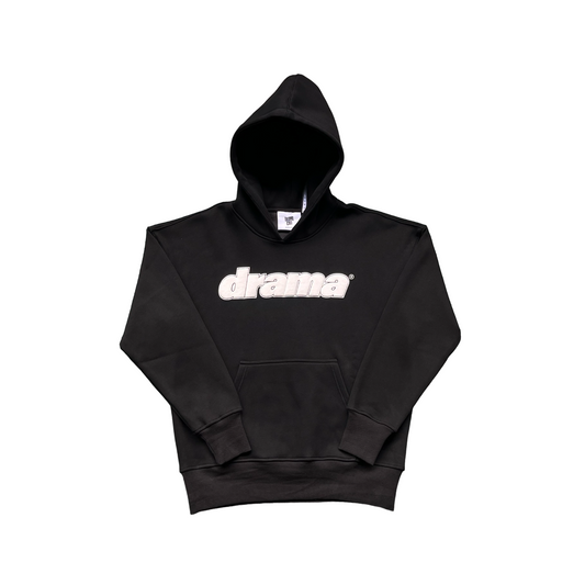 Drama Call Foam Hoodie - (BLACK/WHITE)