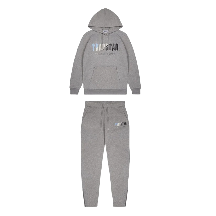Trapstar Chenille Decoded Hoodie Tracksuit - (ICE GREY)